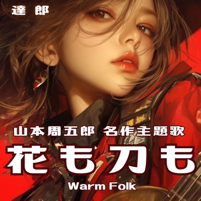 Shugoro Yamamoto's masterpiece theme song "Flowers and Swords Warm Folk" Front Cover
