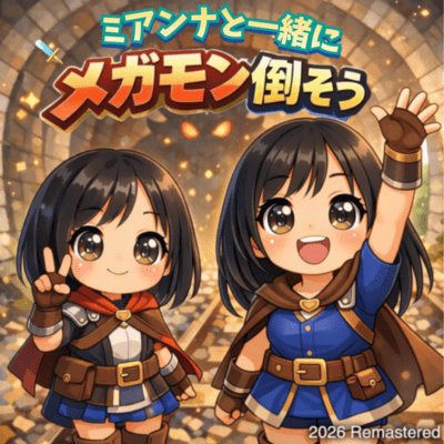 Mianna to Issho ni Megamon Taosou (2026 Remastered) Front Cover