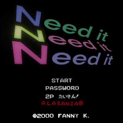 Need itのジャケット写真