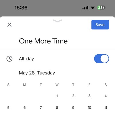 One More Time Front Cover