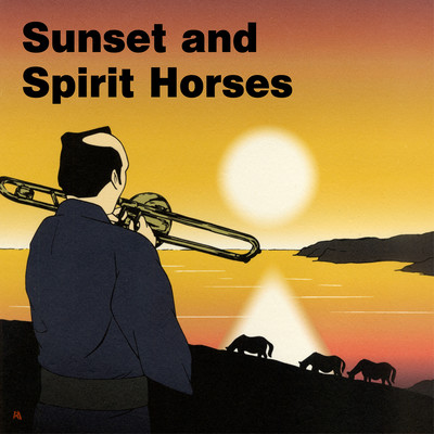 Sunset and Spirit Horses Front Cover
