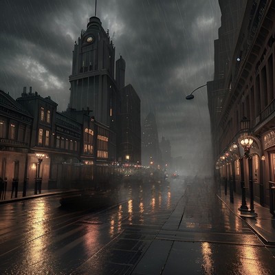 rainy city Front Cover