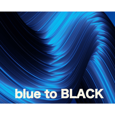 blue to BLACK Front Cover