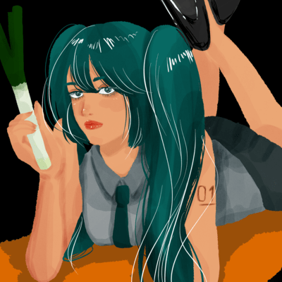 真夜中は雀傑 (feat. 初音ミク)のジャケット写真