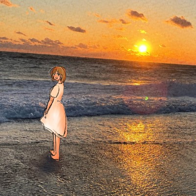 潮騒橋の海 (feat. 鏡音レン)のジャケット写真