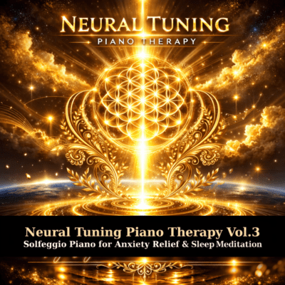Neural Tuning Piano Therapy Vol.3 Solfeggio Piano for Anxiety Relief & Sleep Meditation Front Cover