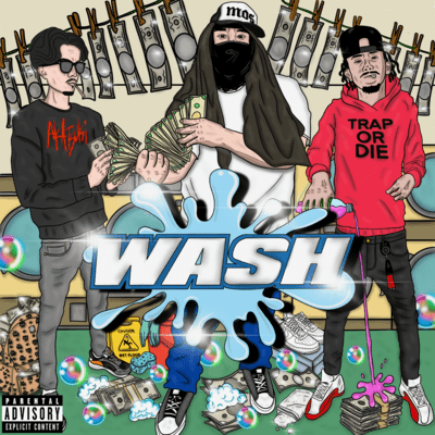 WASH (feat. lousama & Yung K) Front Cover