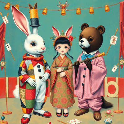 Japanese Horror Pop Mysterious Circus Band (Japanese style modern) Front Cover