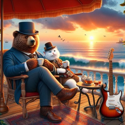 Brewed Just for Us: Tea and Sunsets (feat. HARUKA) Front Cover