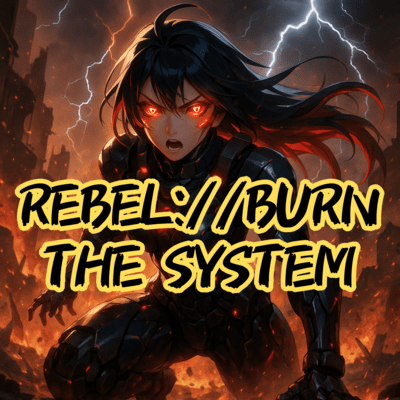 REBEL://BURN THE SYSTEM Front Cover