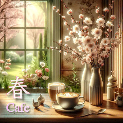 Spring Cafe Stylish Piano Inst Home Cafe Relax Work for Study Healing Healing Front Cover