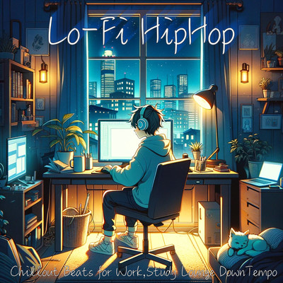 LO-Fi Hiphop Chillout Beats for Work, Study Lounge Downge Down Tempo Quiet Lounge Music Study intensive work BGM relaxed evening drink Front Cover