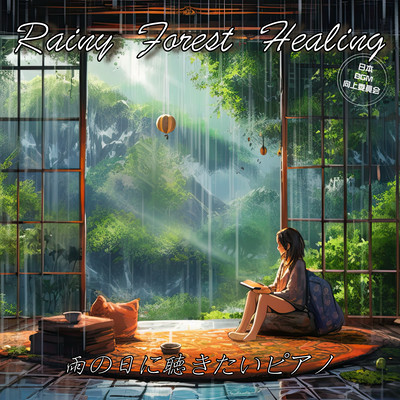 Rainy Forest Healing Piano to listen to on rainy days For sleeping, relaxing, and meditation Rain dew and the scent of the forest Front Cover