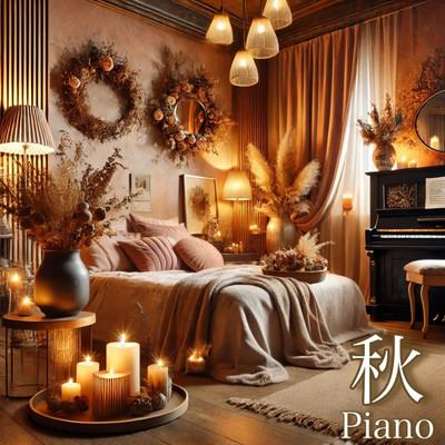 Autumn Piano Just play it in your room on an autumn night to create a stylish space A relaxing and beautiful piano INST BGM for sleeping, meditation, and night work Front Cover