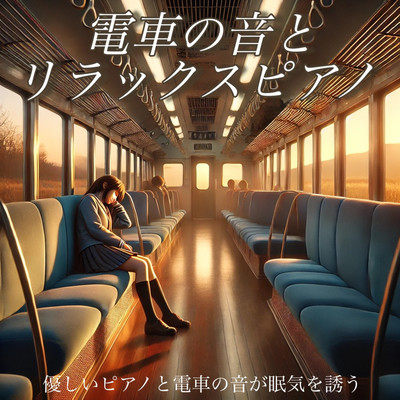 Train sounds and relaxing piano Gentle piano and train sounds will make you sleepy Sleep-inducing BGM for deep sleep For night work For meditation Front Cover