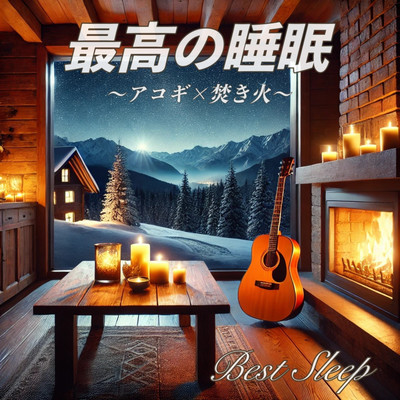 最高の睡眠 アコギ×焚き火 Best Sleep 寒い夜に聴く心暖まる癒しの睡眠導入BGMのジャケット写真