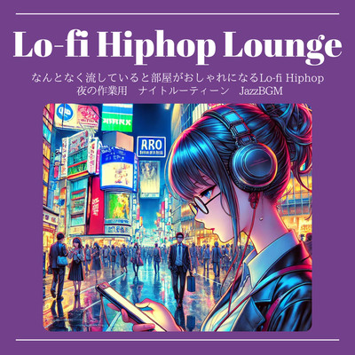 Lo -fi Hiphop Lounge for a Chill Atmosphere - Nighttime Lo -fi Hiphop for Work - Chic Night Routine Jazz BGM Front Cover