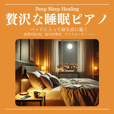 贅沢な睡眠ピアノ Deep Sleep Healing ベッドに入って寝る前に聴く 読書用BGM 夜の作業用 ナイトルーティーンのジャケット写真