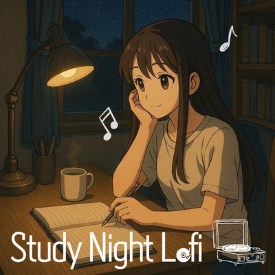 BGM that Boosts Concentration When Played Casually During Study - Study Night Lofi Front Cover