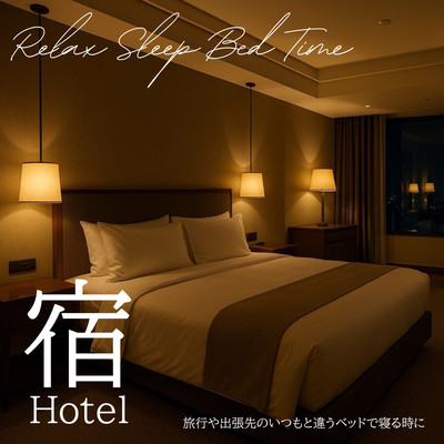 Relax Sleep Bed Time 旅行や出張先のいつもと違うベッドで寝る時に 睡眠用 熟睡用 休息用のジャケット写真
