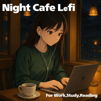 Lofi Night Cafe - For Work, Study, Reading- Front Cover