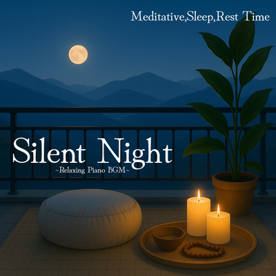 Silent Night - Relaxing Piano BGM - Meditative, Sleep, Rest Time Front Cover