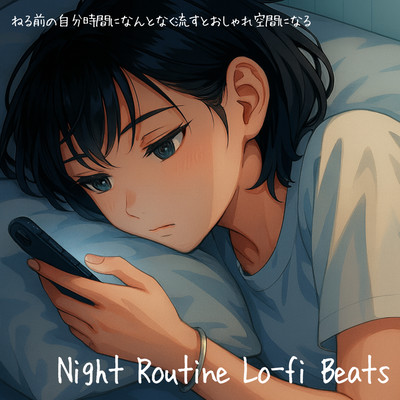 Night Routine Lo-fi Beats ねる前の自分時間になんとなく流すとおしゃれ空間になるのジャケット写真