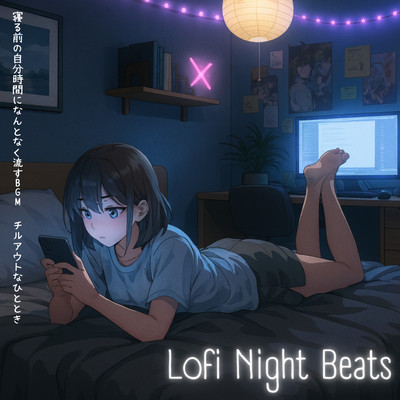 Lofi Night Beats 寝る前の自分時間になんとなく流すBGM チルアウトなひとときのジャケット写真