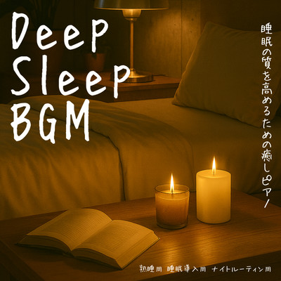 Deep Sleep BGM 睡眠の質を高めるための癒しピアノ 熟睡用 睡眠導入用 ナイトルーティン用のジャケット写真