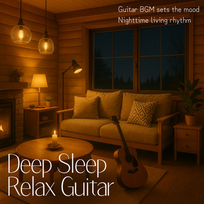 Deep Sleep Relaxation Guitar - Setting the Mood with Guitar BGM - Embracing the Rhythm of Nighttime Living Front Cover