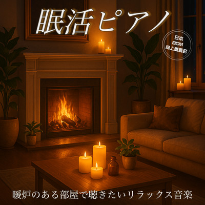 Relaxing Piano Music for Sleep - Perfect for Listening in a Room with a Fireplace Front Cover