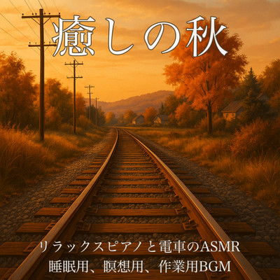 Soothing Autumn: Relaxing Piano and ASMR Train Sounds for Sleep, Meditation, and Work BGM Front Cover