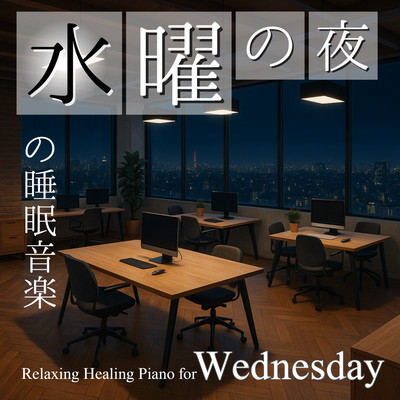 Relaxing and Healing Piano Music for Wednesday Night Sleep Front Cover