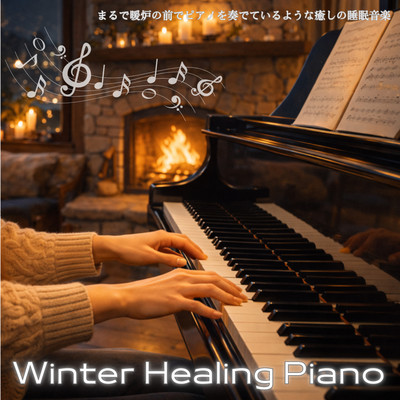 Winter Healing Piano まるで暖炉の前でピアノを奏でているような癒しの睡眠音楽のジャケット写真