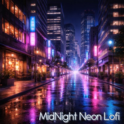 Midnight Neon Lofi - For Work, Study and Night Routines Front Cover