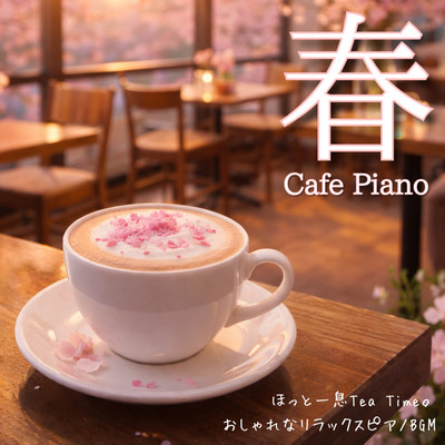 春Cafe Piano ほっと一息Tea Time。おしゃれなリラックスピアノBGM 睡眠用 リラックス用 読書用のジャケット写真