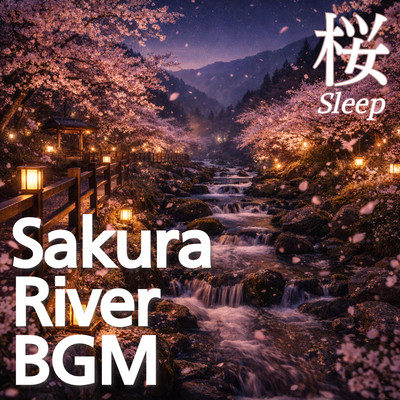 Sakura River BGM for Deep Sleep: Relaxing Cherry Blossom Sounds for Quality Sleep and Restful Nights Front Cover