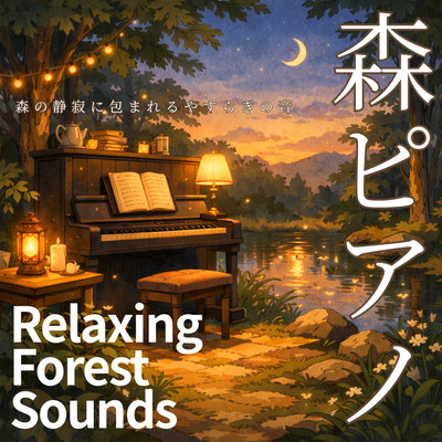 Forest Piano: Relaxing Forest Sounds Soothing sounds that envelop you in the tranquility of the forest Front Cover