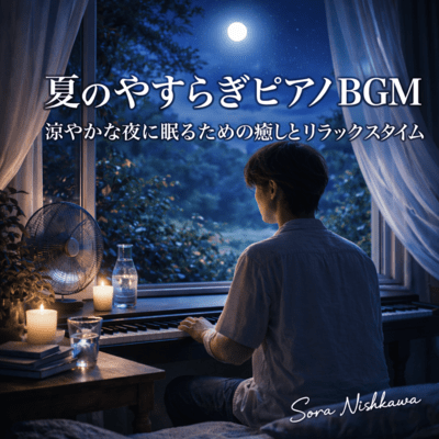 Summer Relaxation Piano BGM - Soothing and Relaxing Music for a Cool Night's Sleep Front Cover