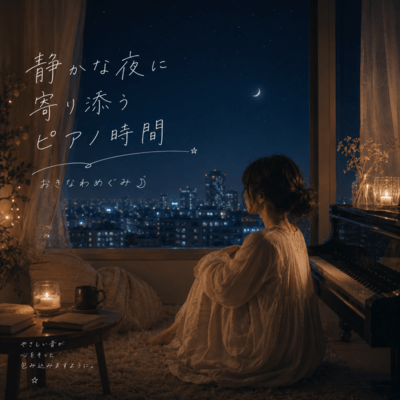 Quiet Piano Moments on a Serene Night Front Cover
