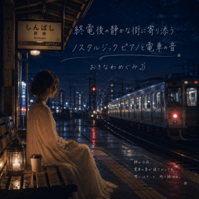 A nostalgic piano and the sounds of trains accompany the quiet city after the last train. Front Cover