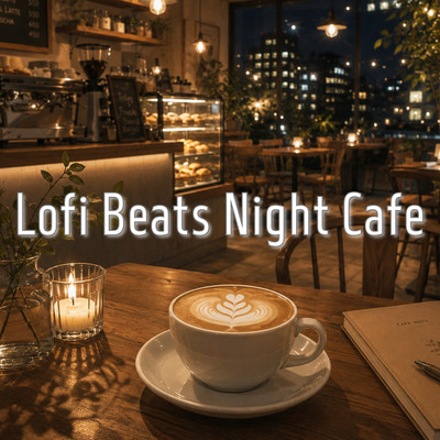 Lofi Beats Night Cafe Front Cover
