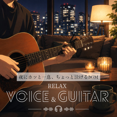 Relaxing Voice & Guitar: Unwind at Night with Some Heartfelt BGM Front Cover