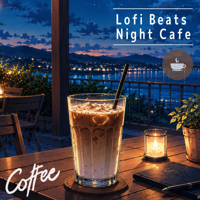 Lofi Beats Night Cafe Front Cover