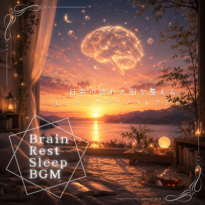 Brain Rest Sleep BGM: A Healing Piano Collection to Rejuvenate Your Tired Brain After a Long Day Front Cover
