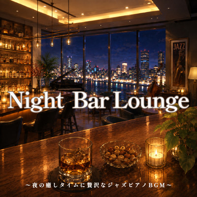 Night Bar Lounge: Indulge in Luxurious Jazz Piano BGM for a Relaxing Evening Experience Front Cover
