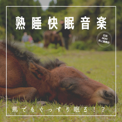 熟睡快眠音楽 馬でもぐっすり眠る!?聴いているだけで眠くなってくる不思議な睡眠導入INST ピアノアンビエント リラックス用 夜の作業用 読書用 ヒーリングタイムにのジャケット写真