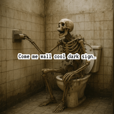 Come me wall cool dark sign... Front Cover