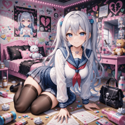 Melting Under My Landmine Menhera GF's Nonsensical Psycho Begging (feat. Nobuaki HP, harchan2006 & Luminous Angels) Front Cover