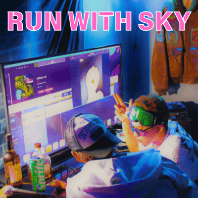 run with sky (feat. val) Front Cover